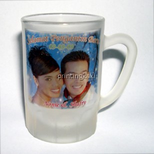 Shot Frosted Glass Ear White ( FGE-01 )