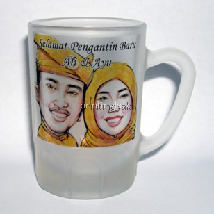 Shot Frosted Glass Ear White ( FGE-01 )