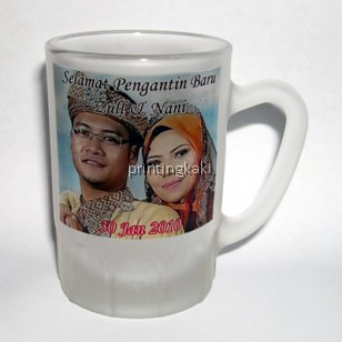 Shot Frosted Glass Ear White ( FGE-01 )