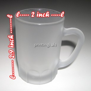 Shot Frosted Glass Ear White ( FGE-01 )