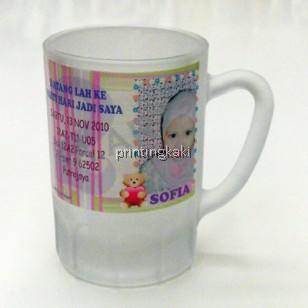 Shot Frosted Glass Ear White ( FGE-01 )