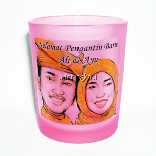  Shot Frosted Glass Red ( FGR-03 )