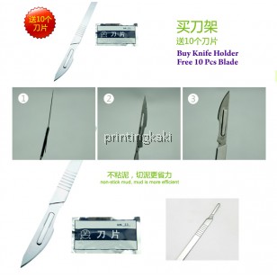 Polymer Clay Knife Holder Stainless Steel 1 Pcs - 1 Set ( GJ-14 )