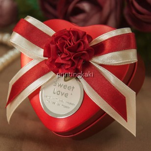 Favor Tin Box " Ribbon Fabric " ( LX-012 )