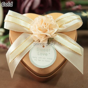 Favor Tin Box " Ribbon Fabric " ( LX-012 )