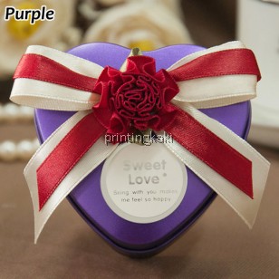 Favor Tin Box " Ribbon Fabric " ( LX-012 )