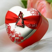Favor Tin Box " Ribbon Couple " ( WH-185 )