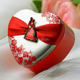 Favor Tin Box " Ribbon Couple " ( WH-185 )