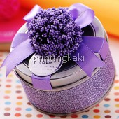 Favor Tin Box " Lavender Circle " ( DX-208 )
