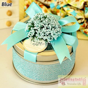 Favor Tin Box " Lavender Circle " ( DX-208 )