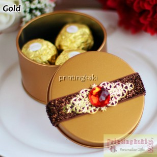 Favor Tin Box " Circle Diamond " ( XP-102 )