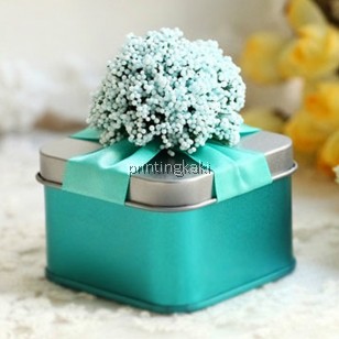 Favor Tin Box " Lavender Square " ( TM-202 )