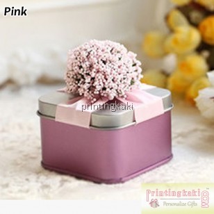 Favor Tin Box " Lavender Square " ( TM-202 )