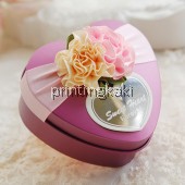Favor Tin Box " Cream Fabric " ( TM-203 )