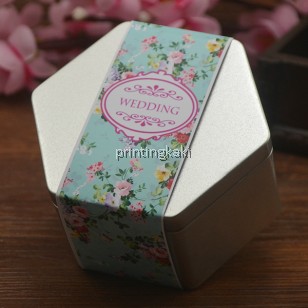 Favor Tin Box " Sixtagon Silver " ( HY-101 )