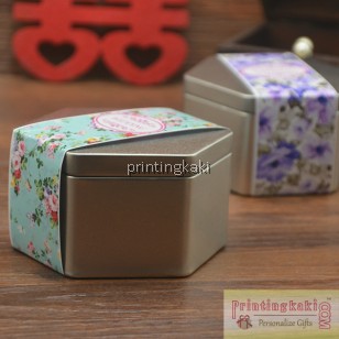 Favor Tin Box " Sixtagon Silver " ( HY-101 )