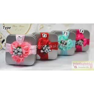 Favor Tin Box " Square Silver " ( HY-102 )