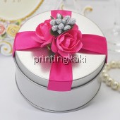 Favor Tin Box " Round Silver " ( HY-103 )