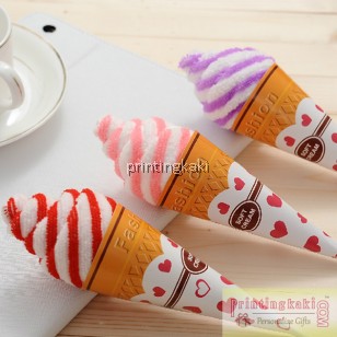 Ice Cream Towel " White Roll Cones " ( LC-010 )