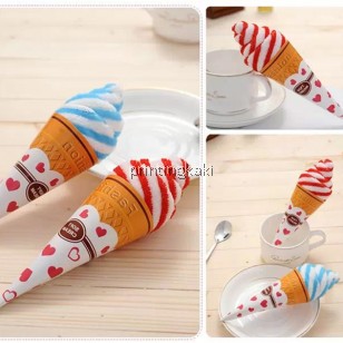 Ice Cream Towel " White Roll Cones " ( LC-010 )