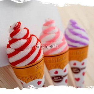 Ice Cream Towel " White Roll Cones " ( LC-010 )