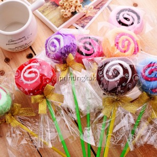 Lollipop Towel " Long White Roll " ( LC-008 )