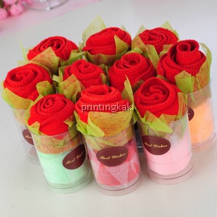 Flower Towel " Double Rose Box "  ( LC-011 )