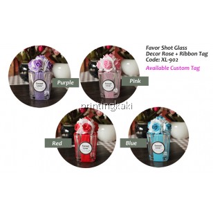 Favor Shot Glass " Decor Rose Glint " ( XL-902 )