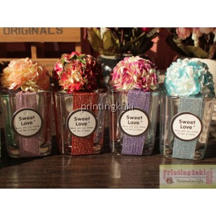 Favor Shot Glass " Decor Floral " ( XL-904 )