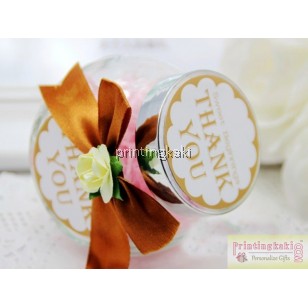 Favor Bottle " Brown Ribbon TQ " ( CX-100 )