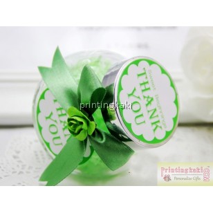 Favor Bottle " Green Ribbon TQ " ( CX-097 )