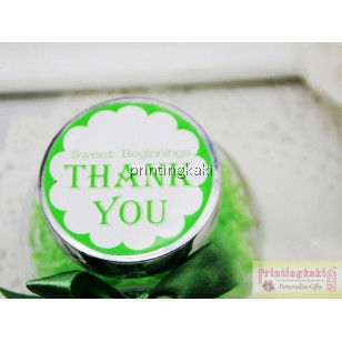 Favor Bottle " Green Ribbon TQ " ( CX-097 )
