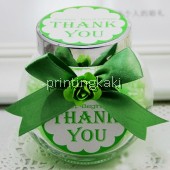 Favor Bottle " Green Ribbon TQ " ( CX-097 )