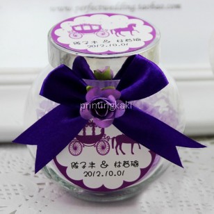 Favor Bottle " Purple Custom Tag " ( CX-095 )
