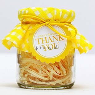 Favor Bottle " Polka Fabric TQ " ( DM-082 )