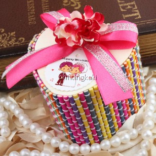 Favor Bamboo Box " Love Shape " ( AW-201 )