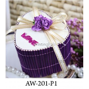 Favor Bamboo Box " Love Shape " ( AW-201 )