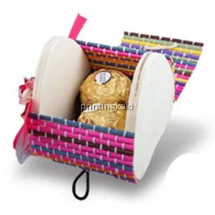 Favor Bamboo Box " Love Shape " ( AW-201 )