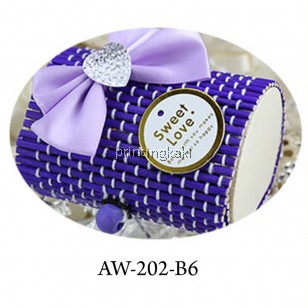Favor Bamboo Box " Crystal Round " ( AW-202 )