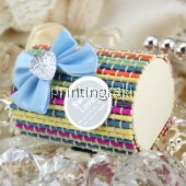 Favor Bamboo Box " Crystal Round " ( AW-202 )