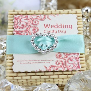 Favor Bamboo Box " Card Square " ( AW-204 )