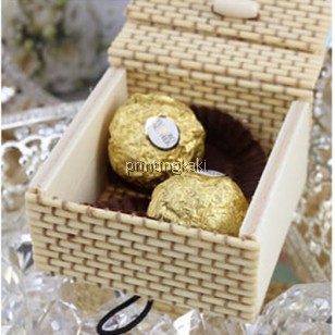 Favor Bamboo Box " Card Square " ( AW-204 )