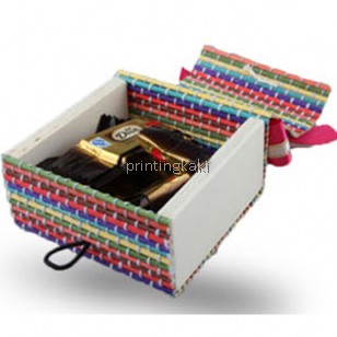 Favor Bamboo Box " Ribbon Square " ( AW-206 )