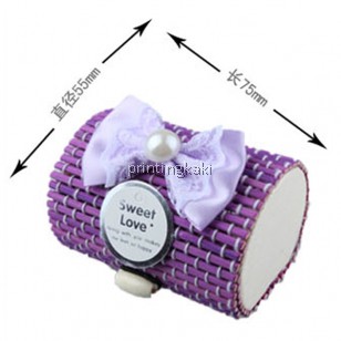 Favor Bamboo Box " Pearl Round " ( AW-207 )