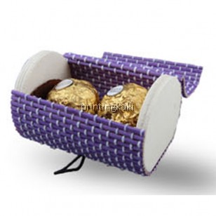 Favor Bamboo Box " Pearl Round " ( AW-207 )