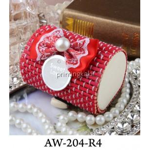 Favor Bamboo Box " Pearl Round " ( AW-207 )