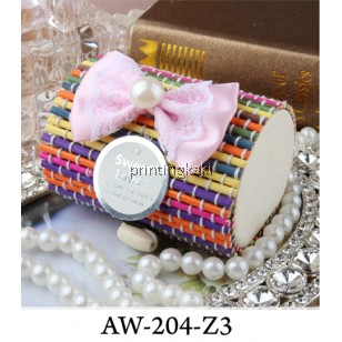 Favor Bamboo Box " Pearl Round " ( AW-207 )
