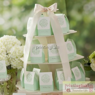 Favor Gift Box " Marriage Green " ( WM-048 )