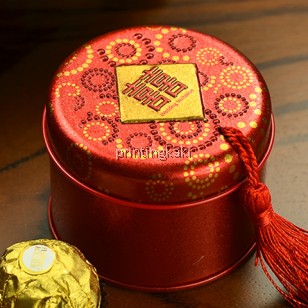 Favor Tin Box " Chinese Xi " ( WH-706 )