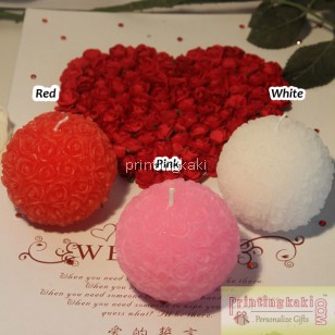 Favor Candle " Rose Ball " ( PK-409 )